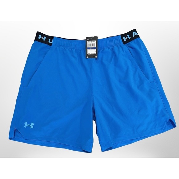 Under Armour Vanish Woven 6in Shorts Mens XL Blue Lightweight Poly Gym Running - Picture 1 of 8